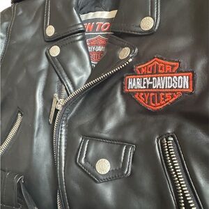 Harley-Davidson Black Bomber Jacket with Iconic Design